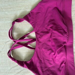 Women's Pink Strappy Sports Bra